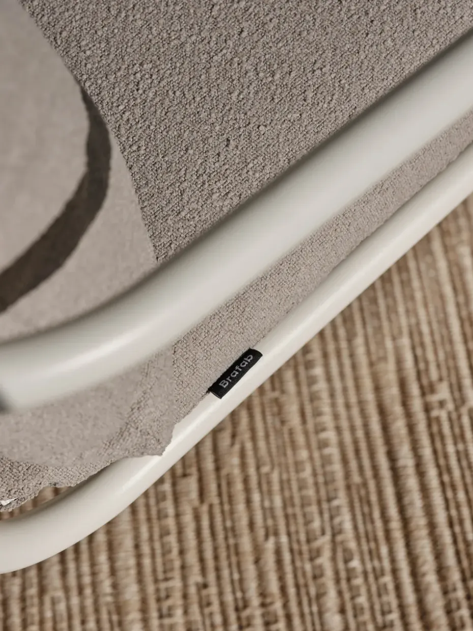 Butaca Lounge Bendt, Teddy beige-pearl white