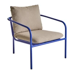 Butaca Lounge Bendt, Teddy beige-indigo blue