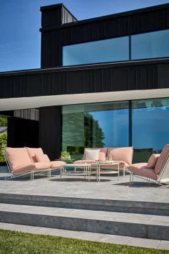 Butaca lounge Blixt, Pearl white-teddy orange