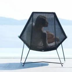 Butaca Lounge Breeze weave, White grey