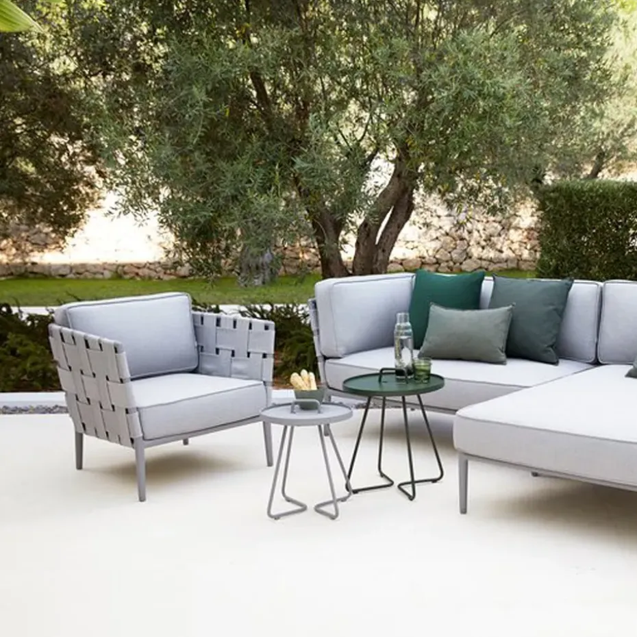 Butaca Lounge Conic, Grey, incl. cojines