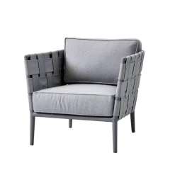 Butaca Lounge Conic, Light grey, incl. cojines