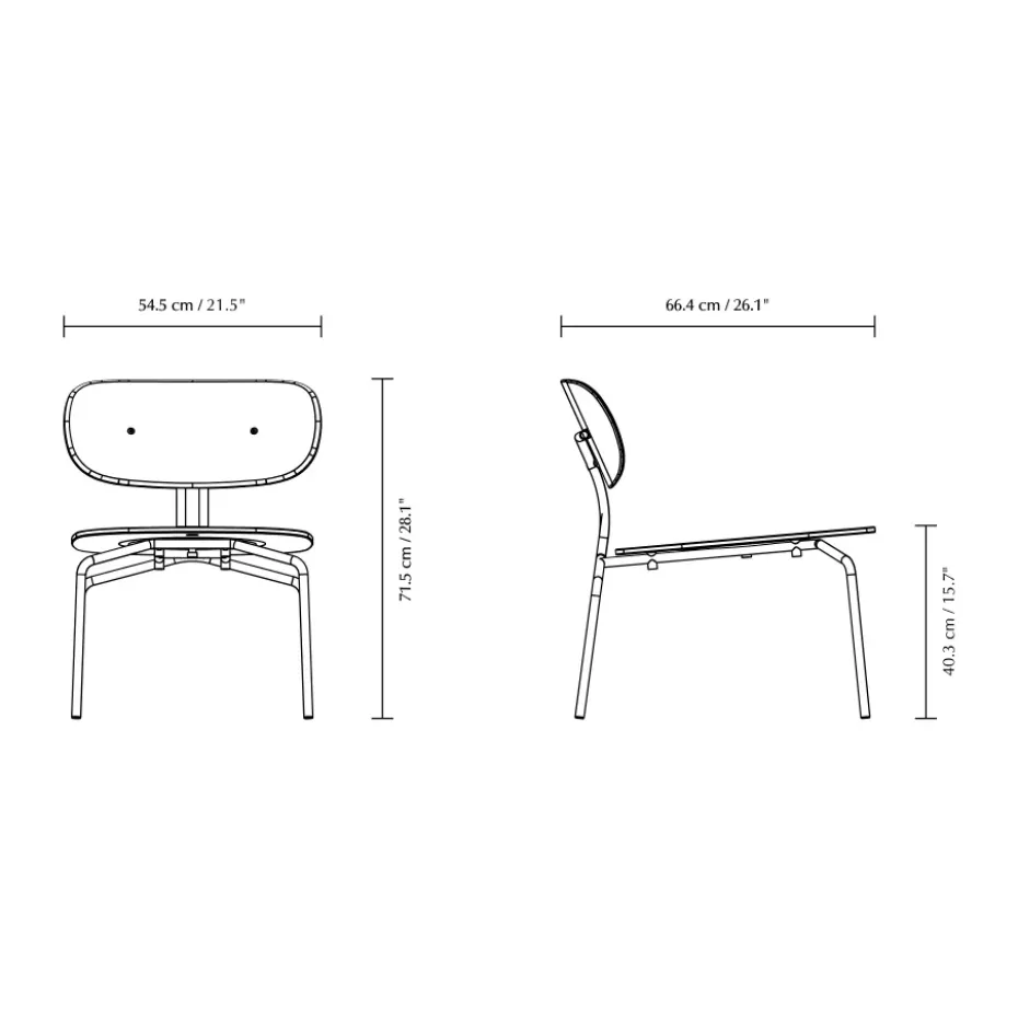 Butaca Lounge Curious, Oak-black