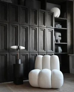 Butaca Lounge de jardín Toe lino, white chalk