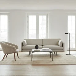 Butaca Lounge Ditzel de piel de oveja, Moonlight - walnut