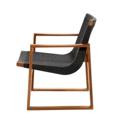 Butaca Lounge Endless, Dark grey, teakstativ