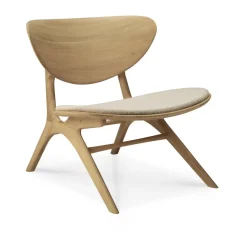 Butaca Lounge Eye, Roble, blanco roto
