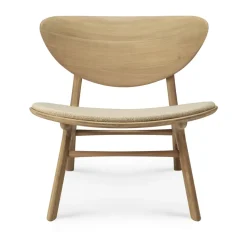 Butaca Lounge Eye, Roble, blanco roto