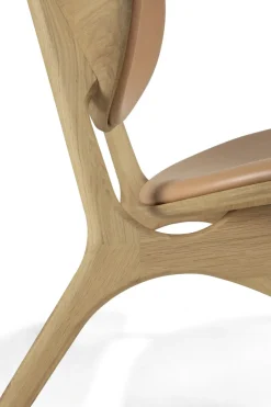 Butaca Lounge Eye, Roble lacado-cuero Sienna