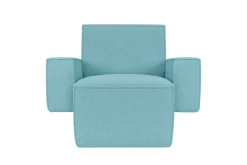 Butaca Lounge Hunk con reposabrazos, Icicle