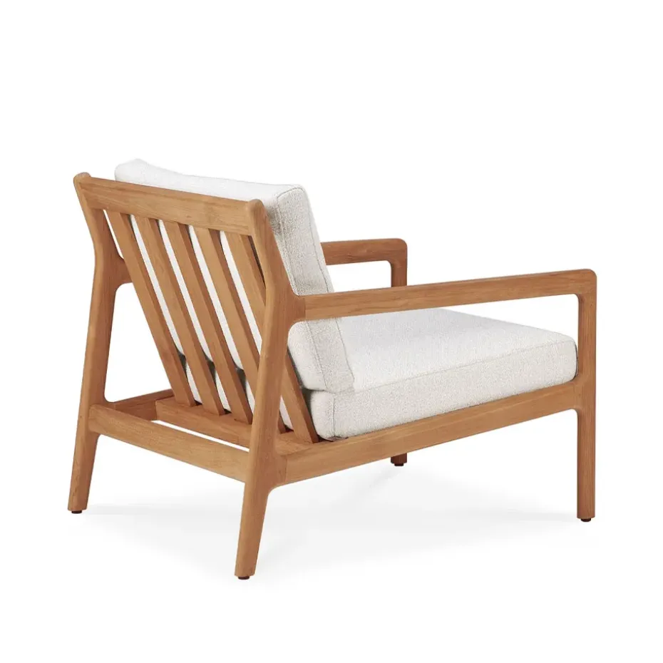 Butaca Lounge Jack outdoor teak, Offwhite