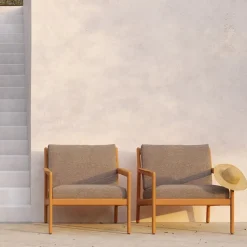 Butaca Lounge Jack outdoor teak, Mocha