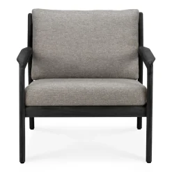 Butaca Lounge Jack outdoor teca lacado negro, Mocha