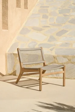 Butaca Lounge Jack outdoor teak, Beige