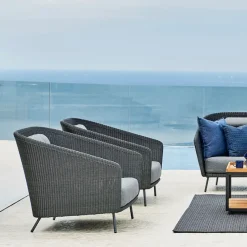 Butaca Lounge Mega, Graphic, incl. cojines grises