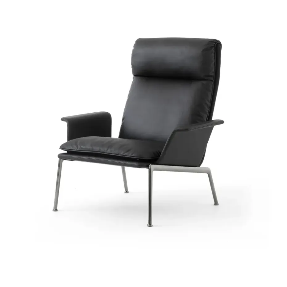 Butaca lounge Muno LN17 High back, Dark chrome-Black