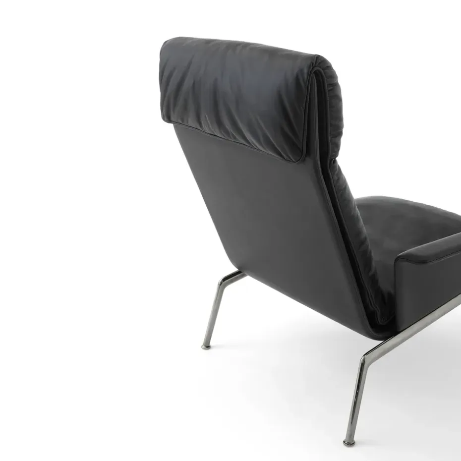 Butaca lounge Muno LN17 High back, Dark chrome-Black