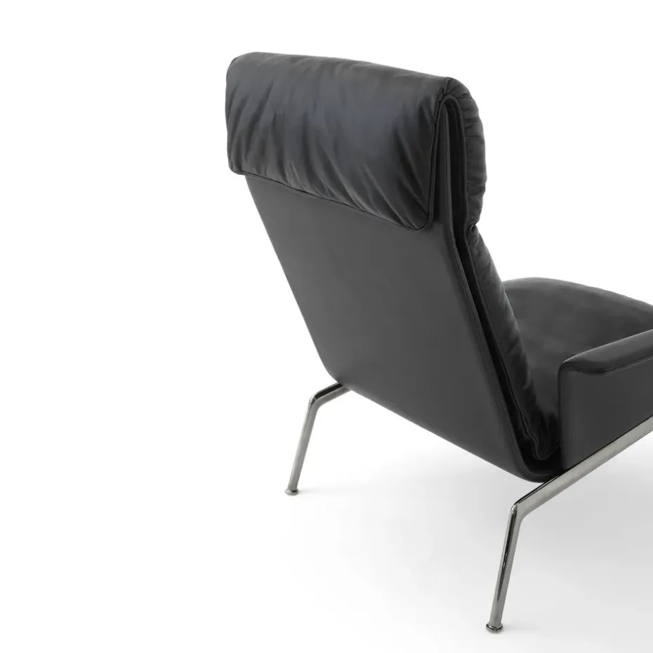 Butaca lounge Muno LN17 High back, Dark chrome-Black
