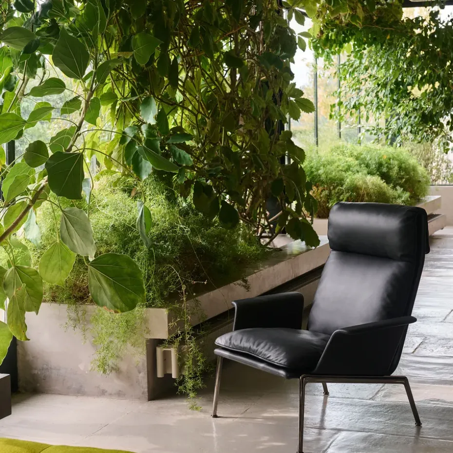 Butaca lounge Muno LN17 High back, Dark chrome-Black