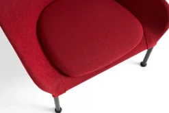 Butaca Lounge O2 Lounge Chair, Soft red-acero lacado negro