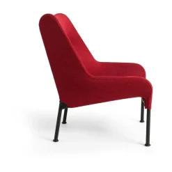 Butaca Lounge O2 Lounge Chair, Soft red-acero lacado negro