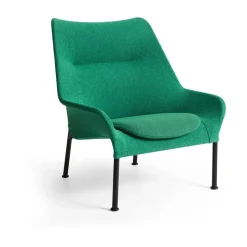 Butaca Lounge O2 Lounge Chair, Soft green-acero lacado negro