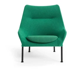 Butaca Lounge O2 Lounge Chair, Soft green-acero lacado negro