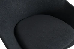 Butaca Lounge O2 Lounge Chair, Soft black-acero lacado negro