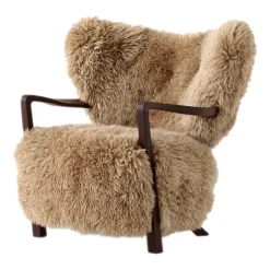 Butaca Lounge Wulff Lounge Chair ATD2, Nogal tratado-Sheepskin honey