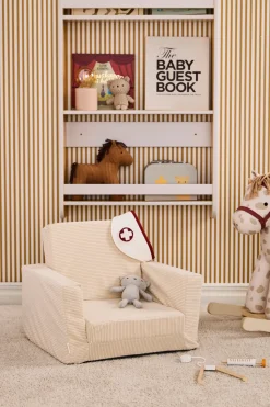 Butaca plegable Kid's Base, Blanco natural