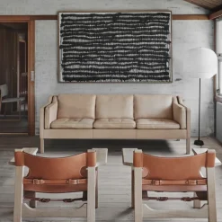 Butaca The Spanish Chair, Cuero negro - roble ahumado