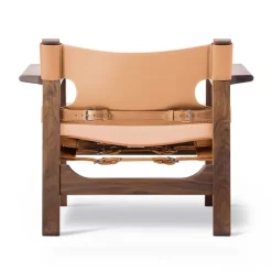 Butaca The Spanish Chair, Cuero natural - nogal aceitado