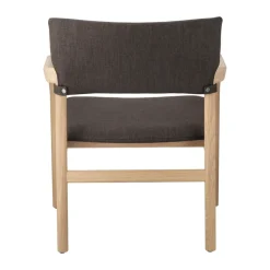 Butaca Vyn con respaldo tapizado, Monocoat natural-Lido 46 mole