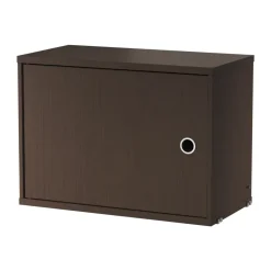 Cabinet con puerta batiente String, Roble oscuro, 58×30 cm
