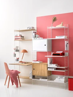 Cabinet con puerta batiente String, Blanco, 58x30 cm