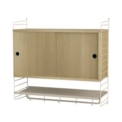 Cabinet con puertas correderas String, Roble, 78x30 cm