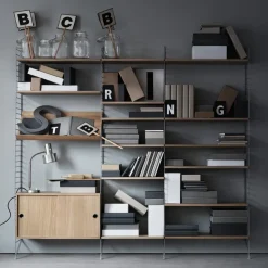 Cabinet con puertas correderas String, Nogal, 78x30 cm