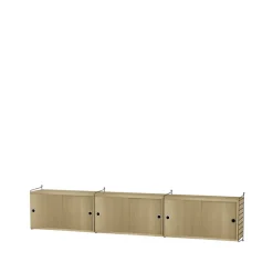 Cabinet con puertas correderas String, Roble, 78x30 cm