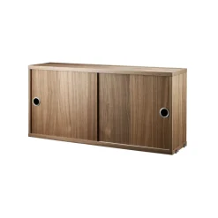 Cabinet con puertas correderas String, Nogal, 78x20 cm