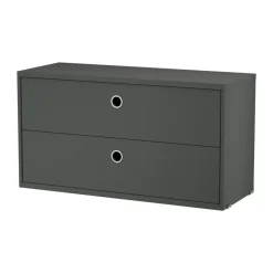Cajonera String, Gris oscuro, 78x30 cm