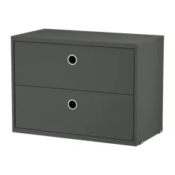 Cajonera String, Gris oscuro, 58x30 cm