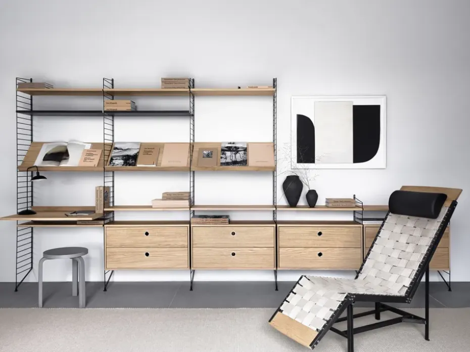 Cajonera String, Roble, 78x30 cm