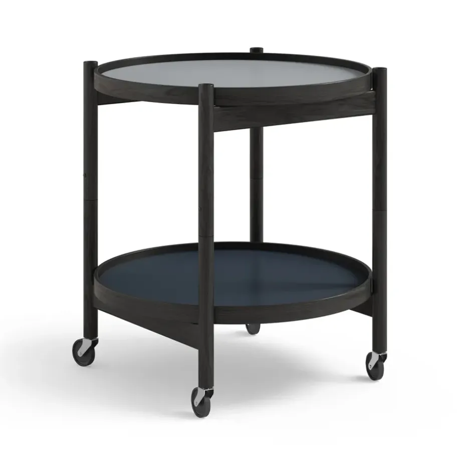 Carrito Bølling Tray Table model 50, Water, estructura roble lacado negro
