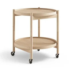 Carrito Bølling Tray Table model 50, Haya aceitada, estructura de haya aceitada
