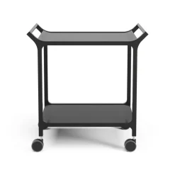 Carrito para servir Teatime, fresno lacado negro