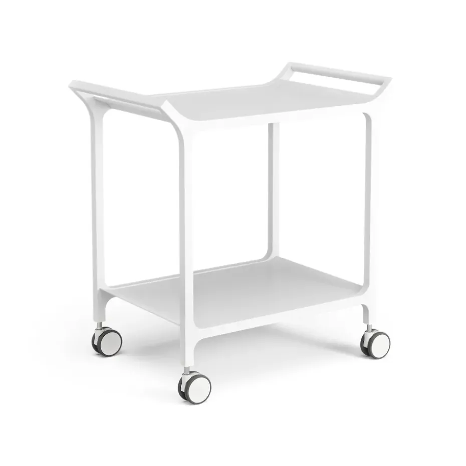 Carrito para servir Teatime, fresno lacado blanco