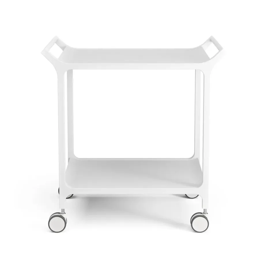 Carrito para servir Teatime, fresno lacado blanco