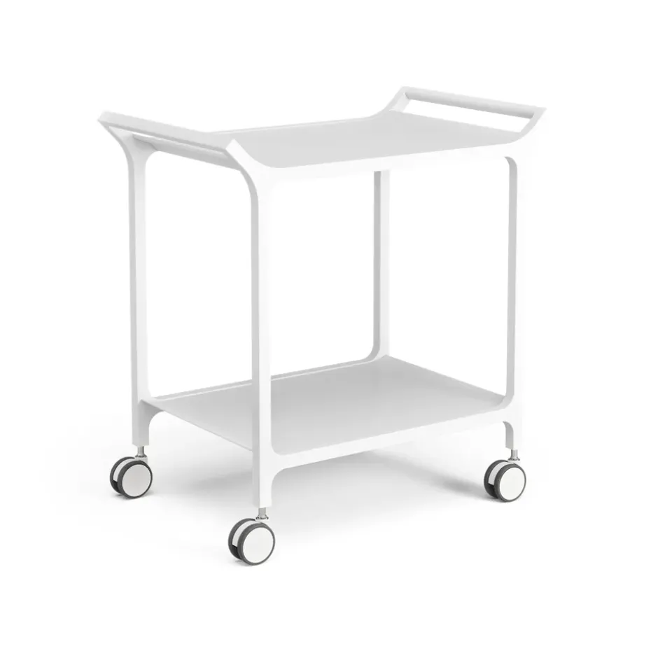 Carrito para servir Teatime, fresno lacado blanco