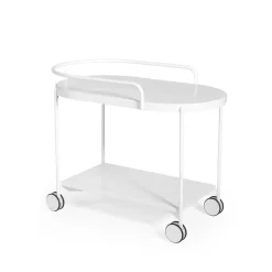 Carro con ruedas Lene, White, mdf