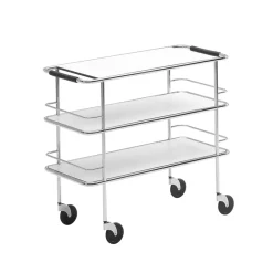 Carro de servicio Cargo, Laminado blanco-cromo